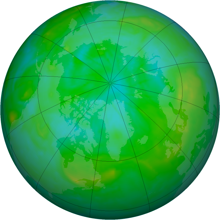 Arctic ozone map for 19 July 2012